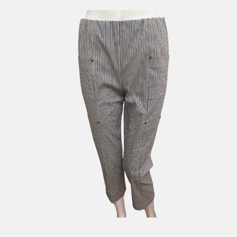 Elliott Lauren Striped Pull On Crop Cargo Pants